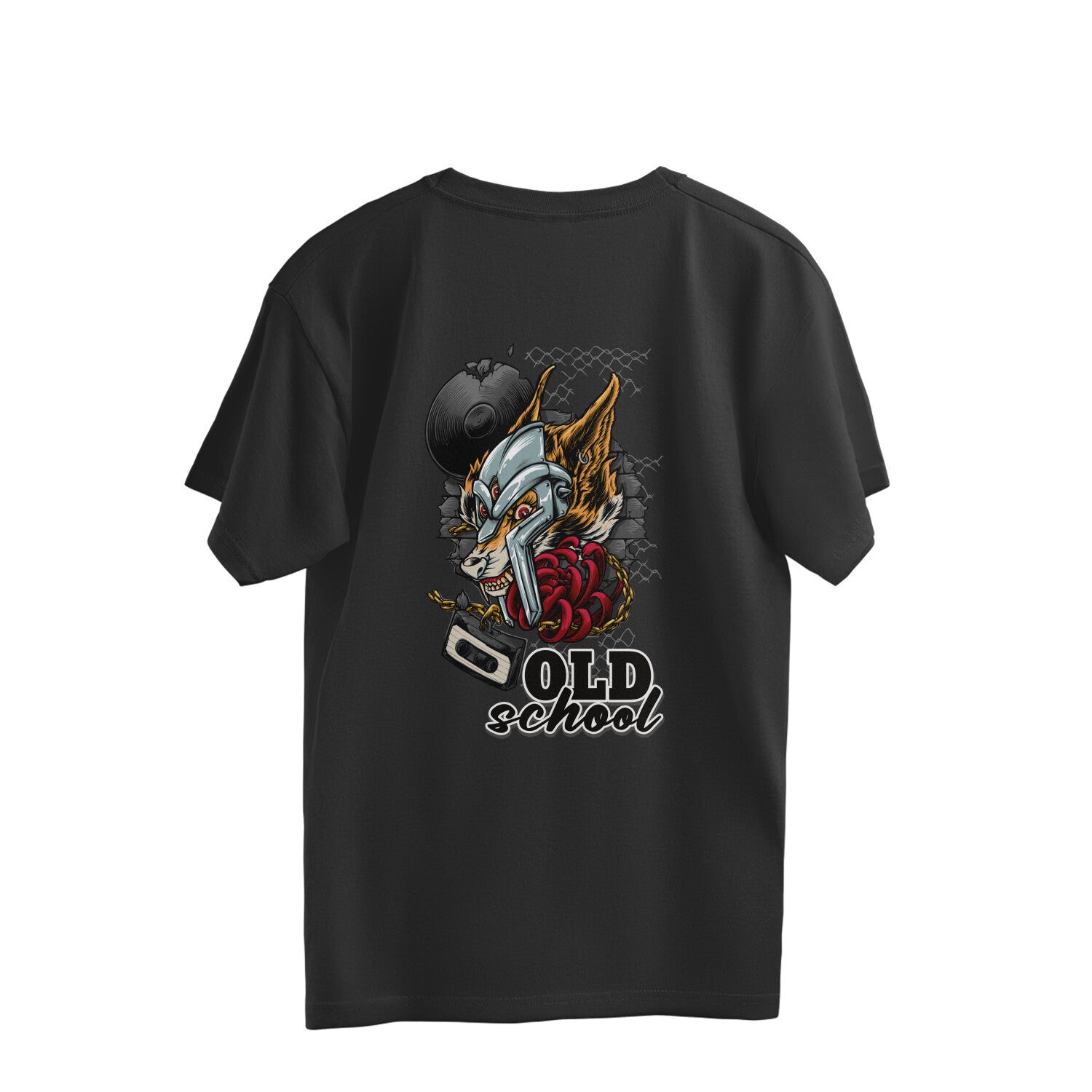 Men's Back Printed Oversized T-shirt